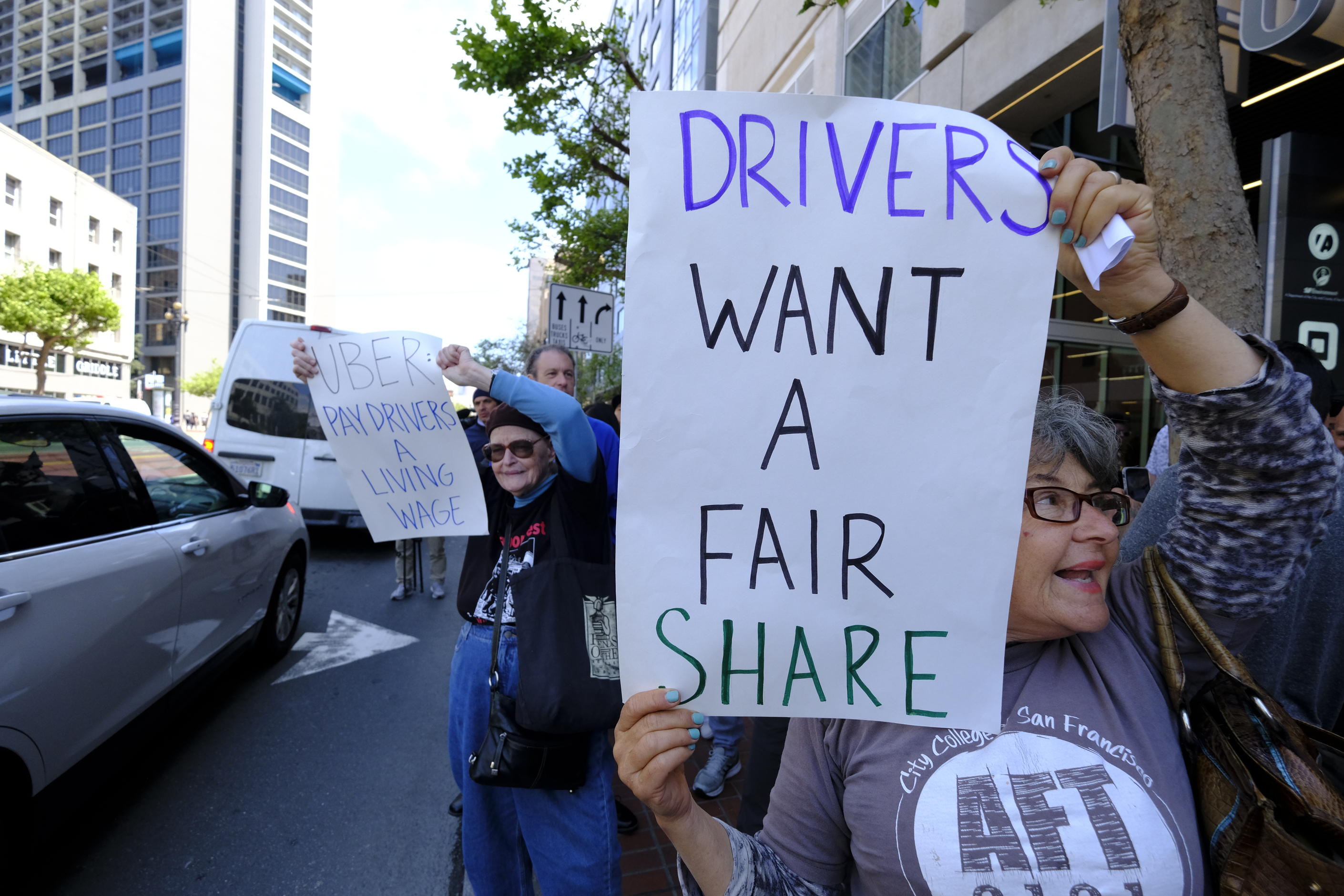 Protester mot Uber