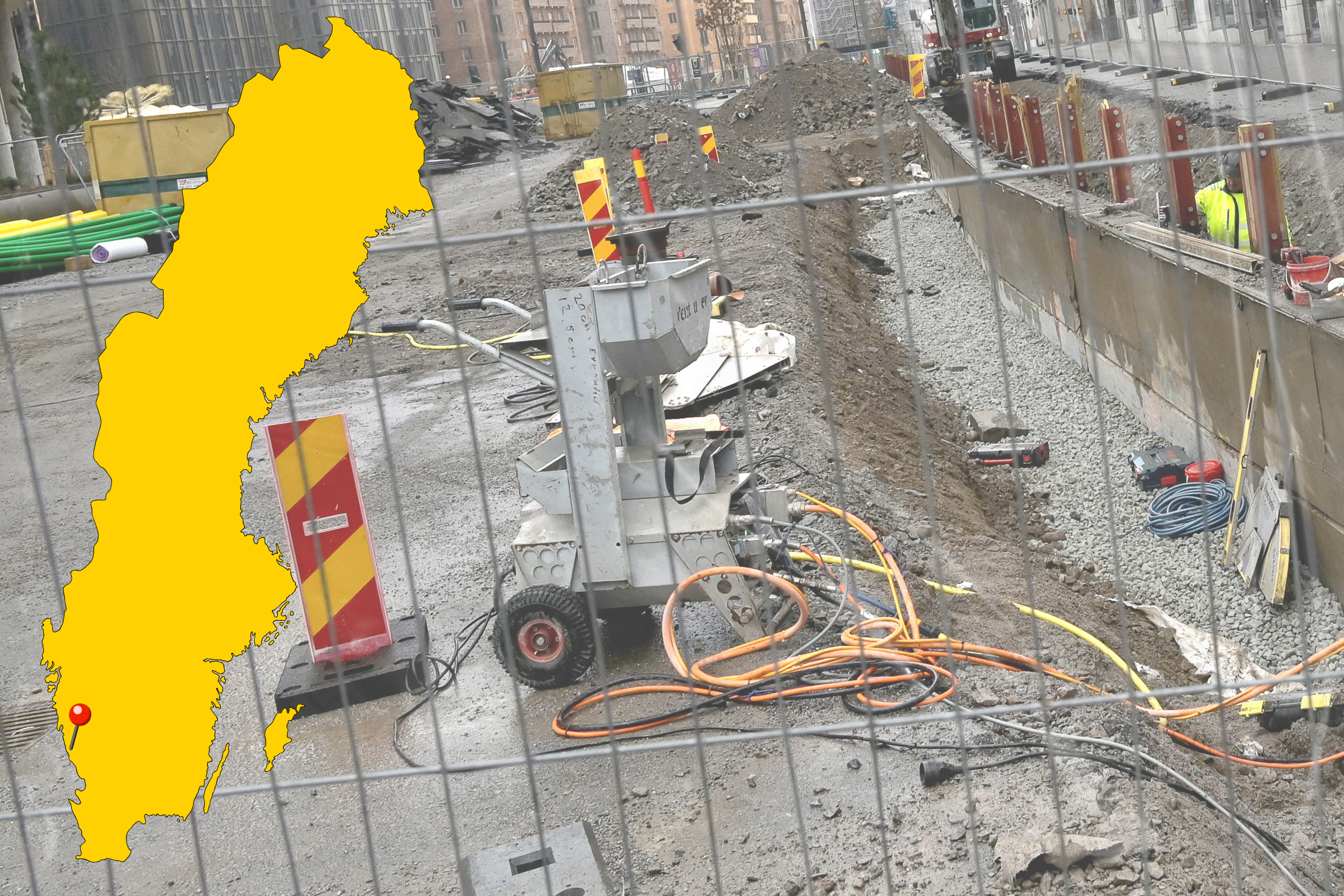 Man död i arbetsplatsolycka på bygge i Mölndal